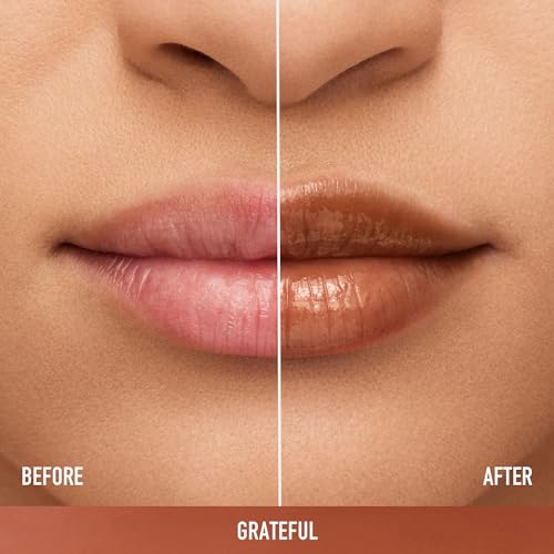 bareMinerals Dewy Lip Gloss-Balm, Hydrating Lip Gloss + Tinted Lip Balm Hybrid, Shine Finish + 24HR Hydration, For Soft + Smooth Lips, Non-Sticky, Vegan