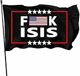 Fuck ISIS Anti Terrorist Anti ISIS Flag with Brass Grommets 3X5 Feet Outdoor Banner Polyester Flag