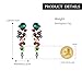 BriLove Women's Wedding Bridal Dangle Earrings Bohemian Boho Crystal Multiple Teardrop Chandelier Long Jewelry Multicolor