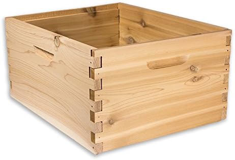 Arboria 10 Frame Deep Hive Box Premium Cedar Wood for Langstroth Beekeeping Made in USA, 16 x 19 x 9 Inches