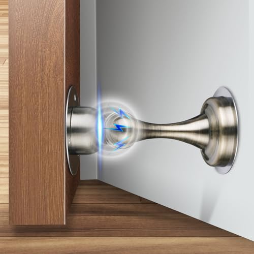 flintronic Lot de 1 Butées de porte Magnétiques, cales de Porte Intérieures pour Plinthes,...