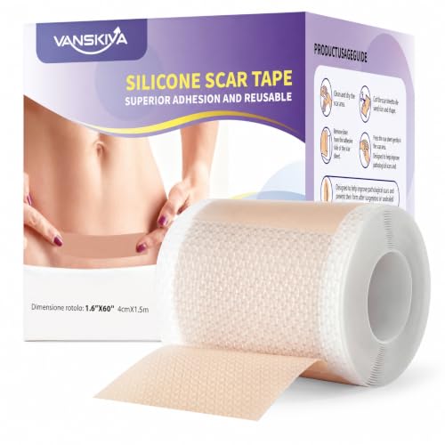 VANSKIVA Pansement Silicone Cicatrice pour Soin des Cicatrices 4×150cm