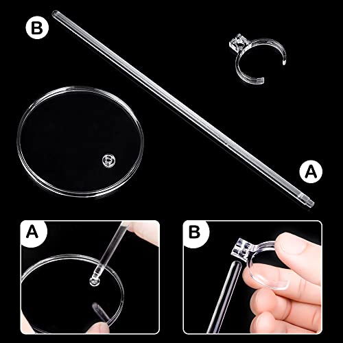HMIEPRS 5Pcs Acrylic Doll Stand Display Holders, Adjustable Doll Display Stand Support - Image 3