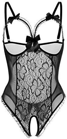 Lingerie for Women Sexy Teddy One-Piece Lace Babydoll Bodysuit Nightie Plus Size