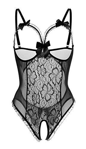 AIBINGGE Lingerie for Women Sexy Teddy One-Piece Lace Babydoll Bodysuit Nightie Plus Size