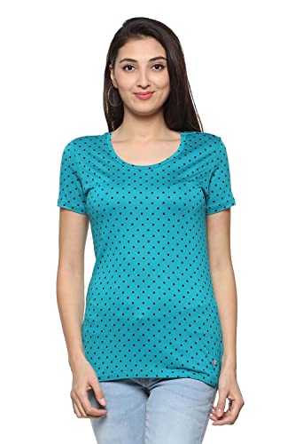 Image of Allen Solly Women's Polka dot Regular fit T-Shirt