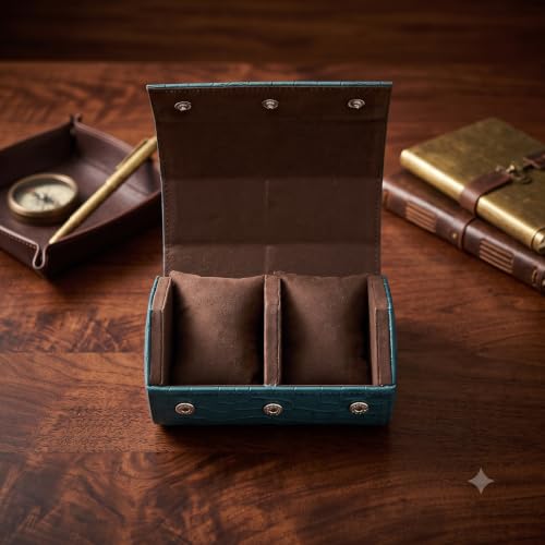 Image of essart 2 slot watch roll case