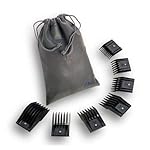 Oster A5 Dual Speed Grooming Clipper with Detachable Cryogen-X Blades #10 and #7F 7 Piece Universal Combs Guides Set