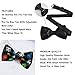 WUXEKZO Mens Boys Fashion Colorful Paint Splash Ink Soccer Football Black Pre-Tied Bow Tie, Adjustable Neck Band Creative Bow Ties for Party, Banquet, Graduation
