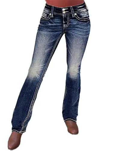 Flamingals Butt Lifting Bootcut Jeans Stretchy Casual Fall Winter Trendy Flare Leg Jeans for Women3