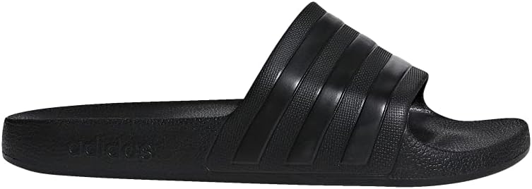 adidas Unisex Adult Adilette Aqua Slide Sandal, Black/Black/Black, 8 Women/7 Men, black/black/black