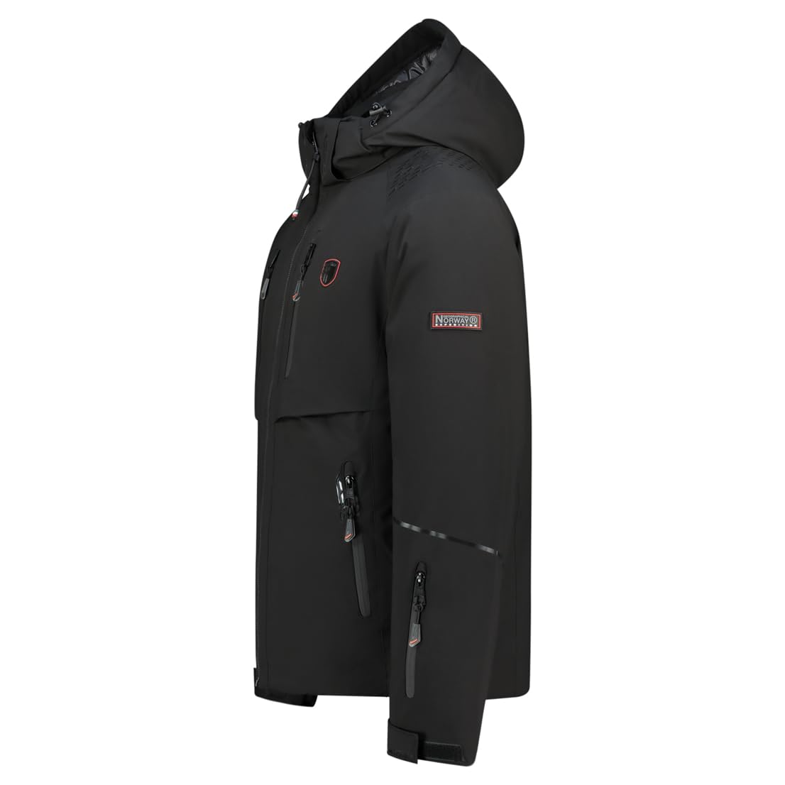 Geographical Norway Waouh Men Chaqueta de Esquí Hombre Impermeable Transpirable Repelente Capucha Técnica Desmontable Aislamiento Cálido