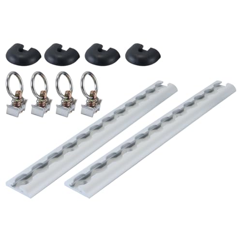 Riel de aluminio para líneas aéreas con 4 argollas de alta resistencia para camiones