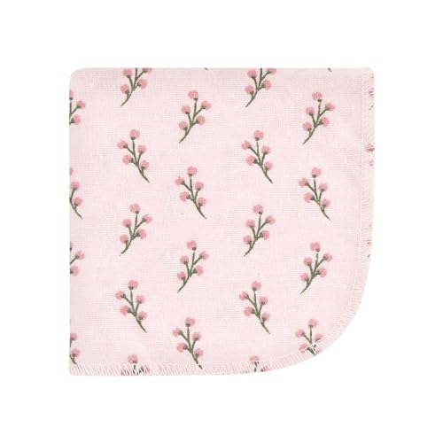 Image of Hudson Baby Unisex Baby Flannel Cotton Poly Washcloths, Soft Painted Floral 10 Pack, One Size