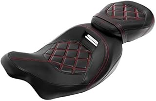 C.C. RIDER Thick Driver Passenger Seat - Octane 2-Up Two Piece Driver Rider Passenger Seat Fit for Harley Touring Road King Road Glide Street Glide Electra Glide Ultra Limited 2009-2021