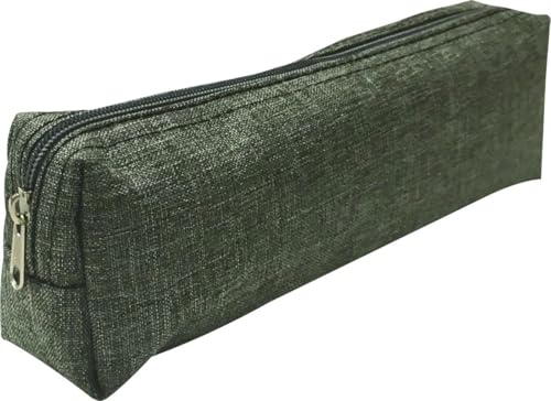 Estojo Escolar KIT Basic – Retangular, Compartimento Unico, Cores Sortidas e Zíper Simples - Ideal para Canetas, Lapis e Material Escolar.