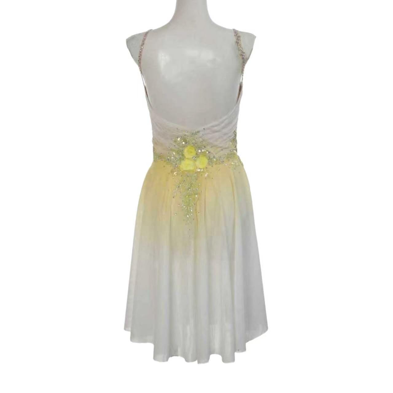 Vestido De Baile Lírico For Niñas, Leotardo De Ballet, Disfraz Contemporáneo, Vestido Asimétrico De Tul For Gimnasia, Patinaje Sobre Hielo