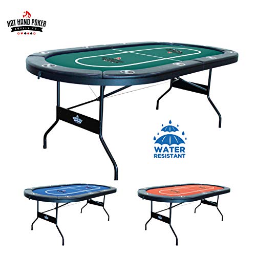 Hot Hand Poker Supply | Water-Resistant Speed Felt | 10 Player Folding Poker
