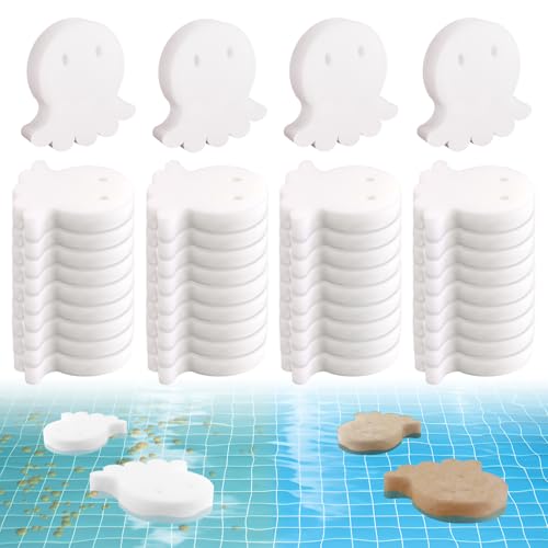 Darryy 40 Stück ölabsorbierender Schwamm Pool, Pool Schwamm Absorber, ölabsorbierender Schwamm für Pool, Spa und Schwimmbad, Pool Schwamm Absorber
