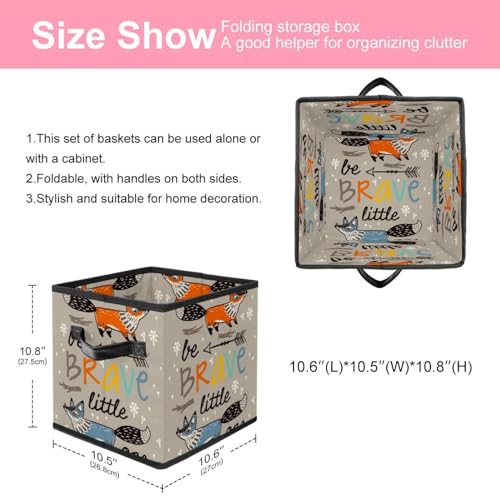 Boîte de rangement pliable cube compacte et robuste avec double poignée - 3