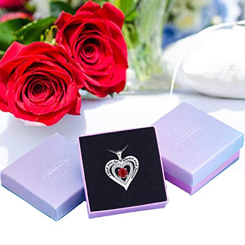 Samity January Red Heart Necklace For Women I Love You For Always And Forever Necklace Jewelry For Girls Wife Daughter - Image 5