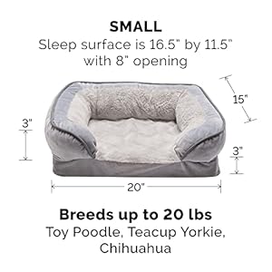   Furhaven-Replacement-Dog-Bed-Cover-Perfect-Comfort-Plush-Velvet-Waves-Sofa-Style-Machine-Washable-Granite-Gray-Small