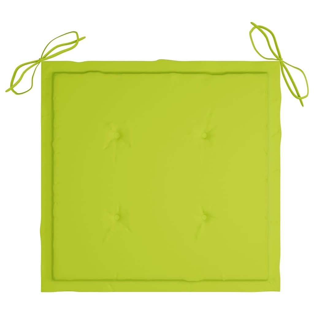 Set di 3 sedie da pranzo da giardino con cuscini in legno di acacia massiccio, design a doghe per un fascino rustico, cuscini in poliestere impermeabili con nastri di fissaggio, portata fino a