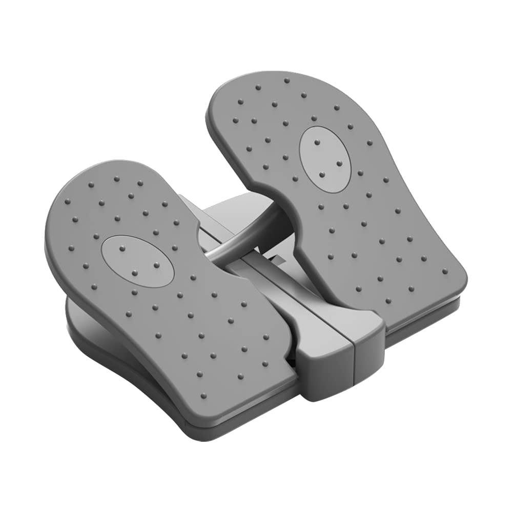 Foot Stepper Machine, Mini Stepper Under Desk Exerciser Foot Pedal Folding Stair Stepper Leg Workout Trainer Fitness Stepper for Home Office Workout (Grey)