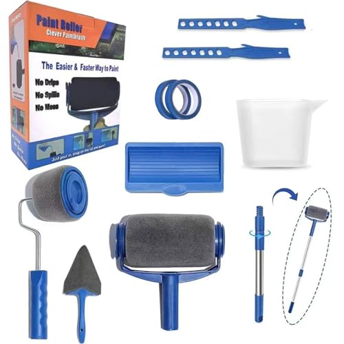 Paint Roller Set 11pcs,Refillable Paint Roller Set,Paint Rollers,Paint Runner Pro,DIY Home Wall Decorate Runner Pro Painting KitPaint Roller for House,Office Wall,Ceiling Painting