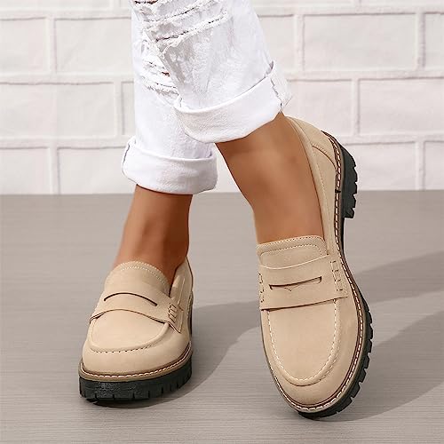 Womens Platform Loafers - Bplangat, Chunky sole, US Sizes 5-11, Comfort for Work & Casual