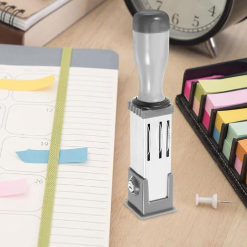 Lurrose Date Stamp: Mini Date Stamp - Material File Accessory - Portable Office Day Number Rubber Handheld Stamper - Thumbnail 2