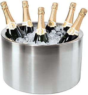 Oggi Double Walled Insulated Stainless Steel Party Tub-Holds up to 12 bottles of