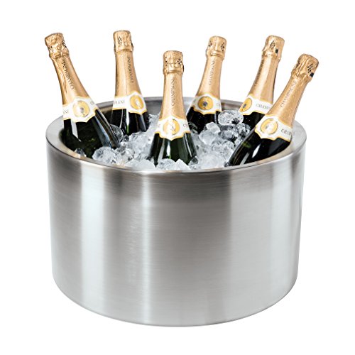 Oggi Double Walled Insulated Stainless Steel Party Tub-Holds up to 12 bottles of