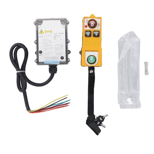 Electric Hoist Transmitter and Receiver Shockproof Industrial Remote Control Kit with Lock for Crane Conveyor CNC Machine