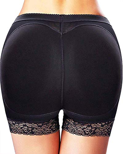 Butt Lifter Hip Enhancer Pads Underwear Shapewear Lace Padded Control Panties Shaper Booty Fake Pad Briefs Boyshorts (Black, Xxxl) #TOP1