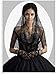 BOARDFEB 2 Pcs Black Lace Veil Church Mantilla Catholic Bridal Wedding Veils Halloween Veil Gloves