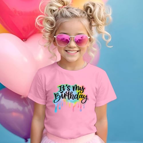 Image of It's My Birthday Girl Shirt 4th 5th 6th 7th 8th 9th 10th 11th 12th Graphic Tee for Kids Party Cute Girls Tshirts Tees