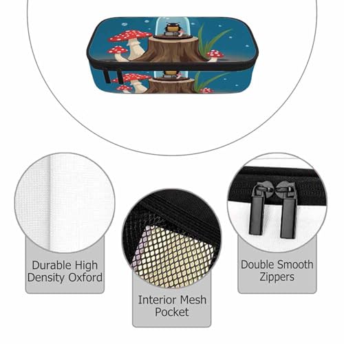 Image of Mushrooms Pencil Bag Cockroach Glass Jar Raining Green Grass Big Capacity Pencil Case Pencil Pouch Pen Bag School Students Boy Girl