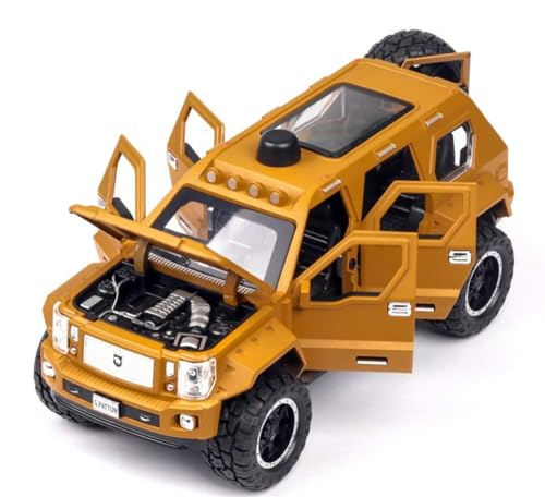 Image of 1:24 Scale Big G Patton Off-Road Toy Car | Metal Pullback Diecast Car for Kids with Openable Doors, Sound, Light Effects Toy for Car Enthusiasts (Color As Per Available),black