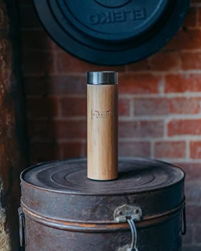 The Alkaline Method Bamboo Alkaline Water Filter Bottle, Increase pH, Anti Oxidant, Anti Bacterial, Reduce Fluoride, Remove Heavy Metals & Chlorine, Portable pH Hydrate Bamboo Water Bottle (550ml)
