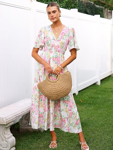 Image of Flessibili Womens Summer Floral Maxi Dress Wedding Guest Party Long Dresses 2026