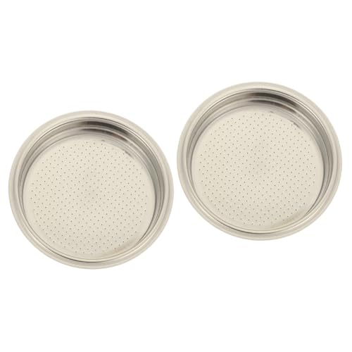 Housoutil 2pcs Espresso Strainer Cup Coffee Filter Tool for Coffee Machines Double Design for Fine Straining Reusable