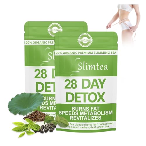 Detox Tee zum Abnehmen 2 stück, 56 Tage Stoffwechsel-Kur mit Lotusblatt, Bauchfett Verbrennen, Einzigartige Mischung aus Lotusblatt, Cassia-Samen, Moringa-Samen, Maulbeerblatt & Grüner tee Detox Tee zum Abnehmen 2 stück, 56 Tage Stoffwechsel-Kur mit Lotusblatt, Bauchfett Verbrennen, Einzigartige Mischung aus Lotusblatt, Cassia-Samen, Moringa-Samen, Maulbeerblatt & Grüner tee