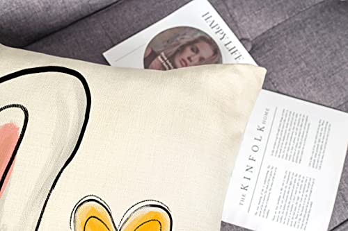 4Th Emotion Easter Watercolor Pillow Covers 18X18 Set Of 4 Spring Farmhouse Decor Bunny Truck Eggs Floral Home Sweet Home Holiday Decorations Throw Cushion Case For Home Decorations Th088 #TOP1
