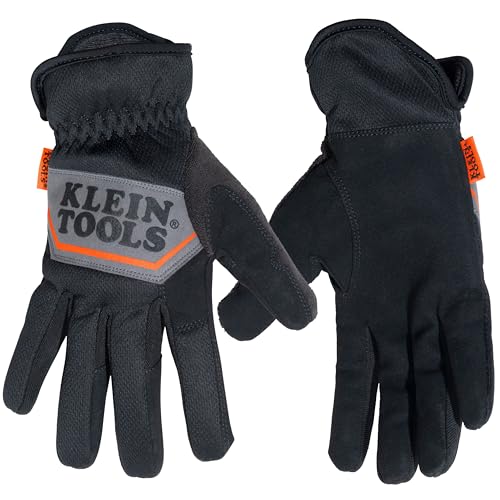 KLEIN TOOLS Lightweight General Purpose Gloves, Work Gloves with Grip, Touchscreen Compatible, for DIY, Construction, Electricians, Warehouse, and Utility Work
