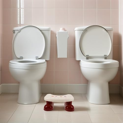 Tabouret antidérapant plastique de qualité supérieure rouge UPKOCH
