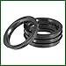 Motoforti 72.6mm to 60.1mm Universal Car Hub Centric Rings Black - Pack of 4 Long-Lasting