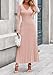PRETTYGARDEN Women Sweater Dress Fall Fashion 2026 Long Sleeve V Neck Ribbed Knit Pleated A Line Elegant Maxi Winter Dresses (Light Pink,Medium)