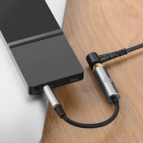 GEEKRIA Apollo 4,4 mm Balanced Female to 3,5 mm Balanced Male Adapter Cord / 5-rdzeniowy kabel audio, aluminiowa obudowa ze stopu aluminium, pleciony PP yarn-braided Upgrade Cable (5,5 cala)