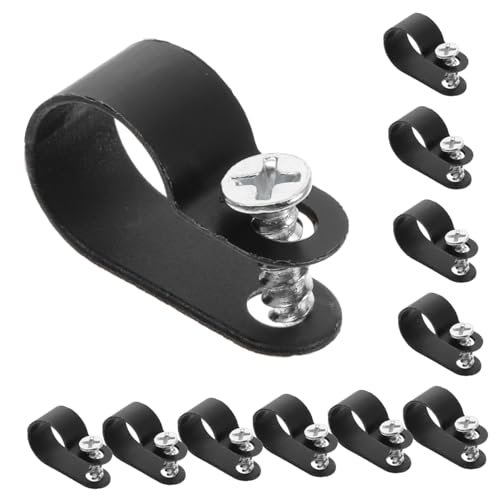 NUOBESTY 1 Juego Clip De Luz De Cuerda Clips De Montaje De Luz De Cuerda Clips De Luz De Cuerda Para Exterior Clips De Alambre De Cables Portacables Para Cables Black Acero Inoxidable